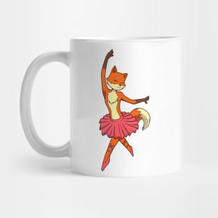 Comic fox dances ballet - ballerina Mug